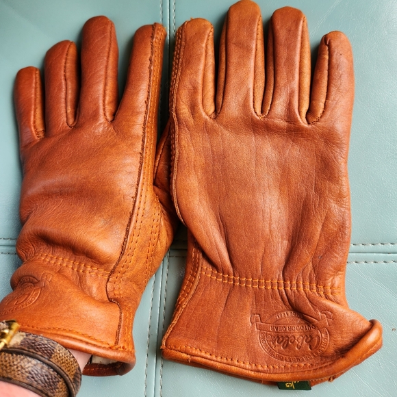 CABELA'S Loved Ranch Work Thinsulate Insulation Lined Golden Leather Gloves S - Picture 2 of 16